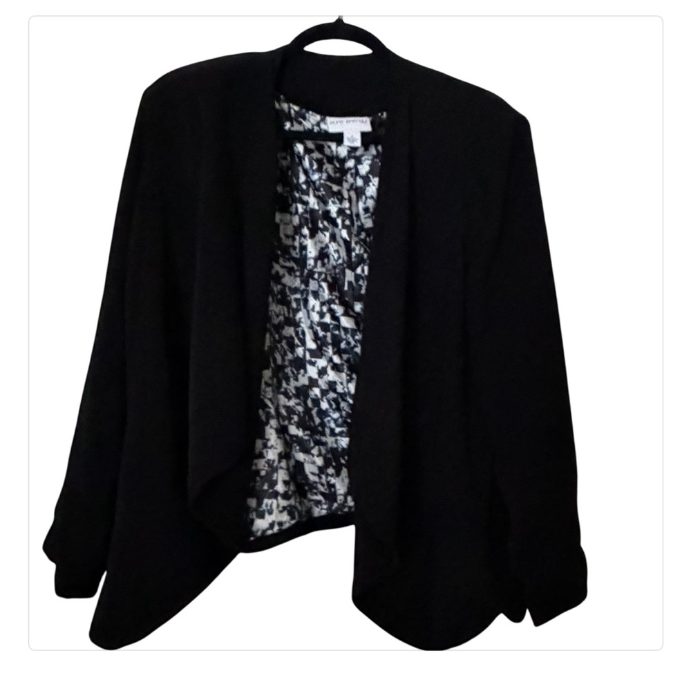 Pure energy size XL black open front laser waterfall front lined